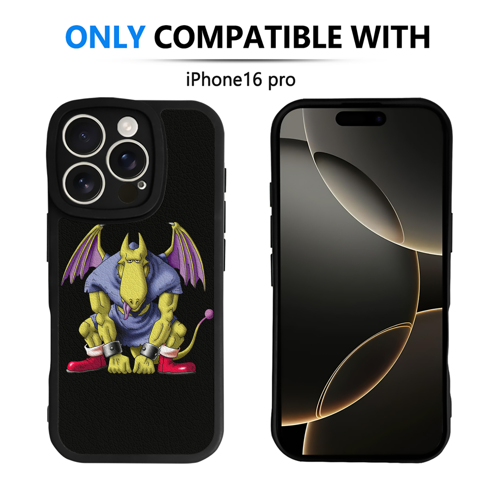 （画像用） ドラゴンクエスト Doragon Kuesuto Dragon Quest 【iPhone 16シリーズ対応】シリコンスマホケース（レザー調） 材質：シリコン